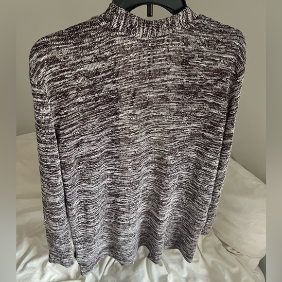 Cape Juby maroon and white pullover cardigan, women’s size M - Picture 3 of 3